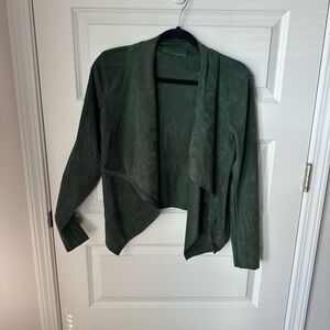 BlankNYC suede cropped zipper jacket